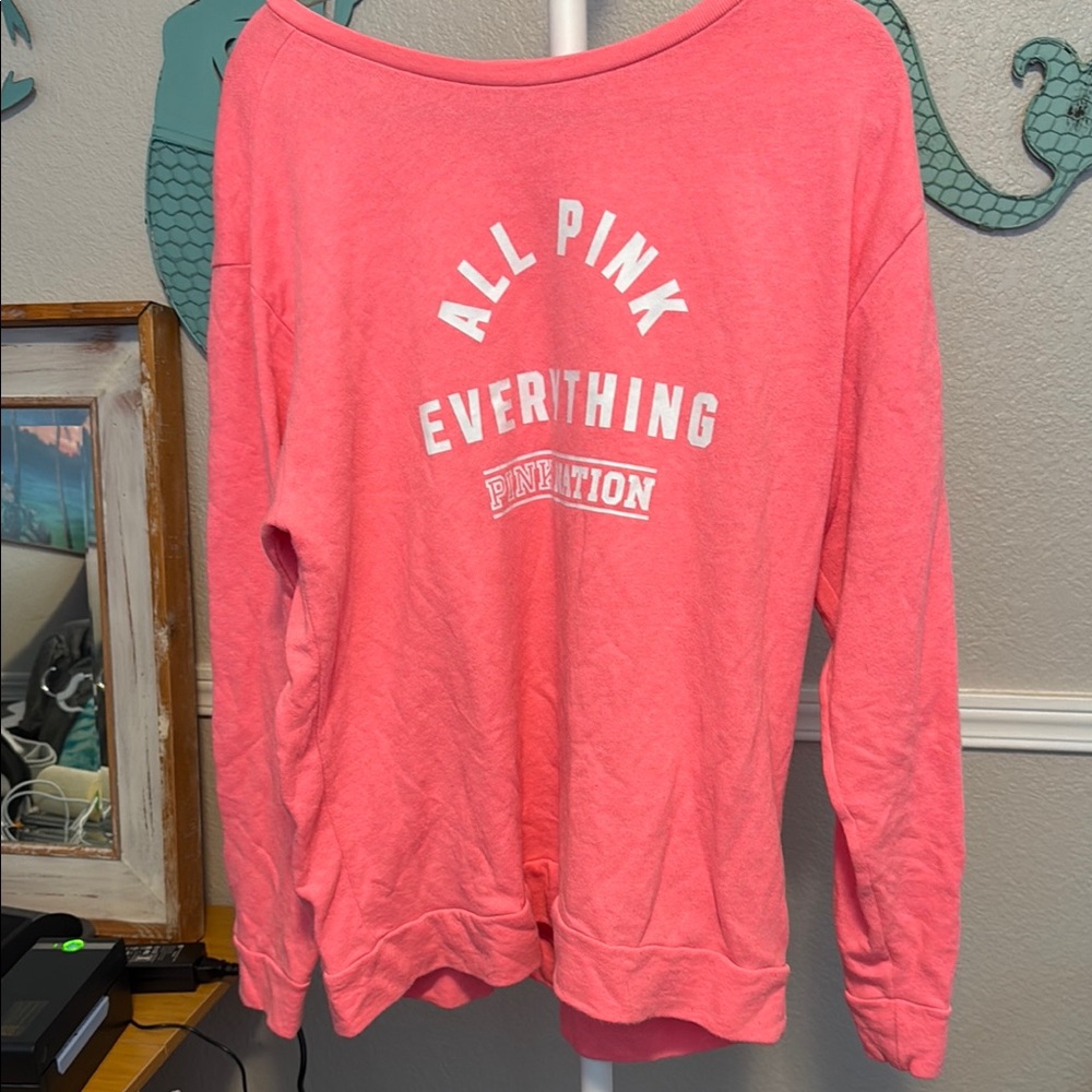 PINK Victoria's Secret Oversized Pink Sweatshirt